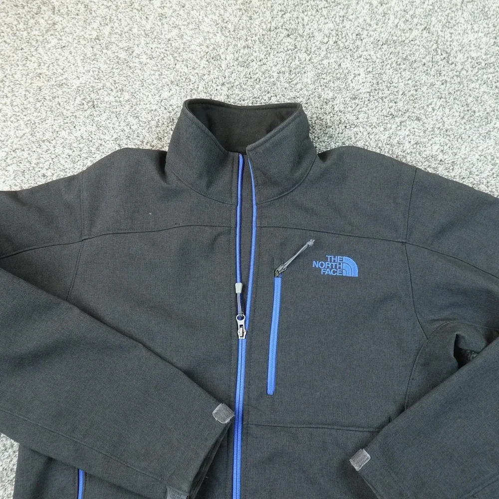 North Face Jacket Mens S Black Aped Bionic Softshell Full Zip Fleece Lined Coat